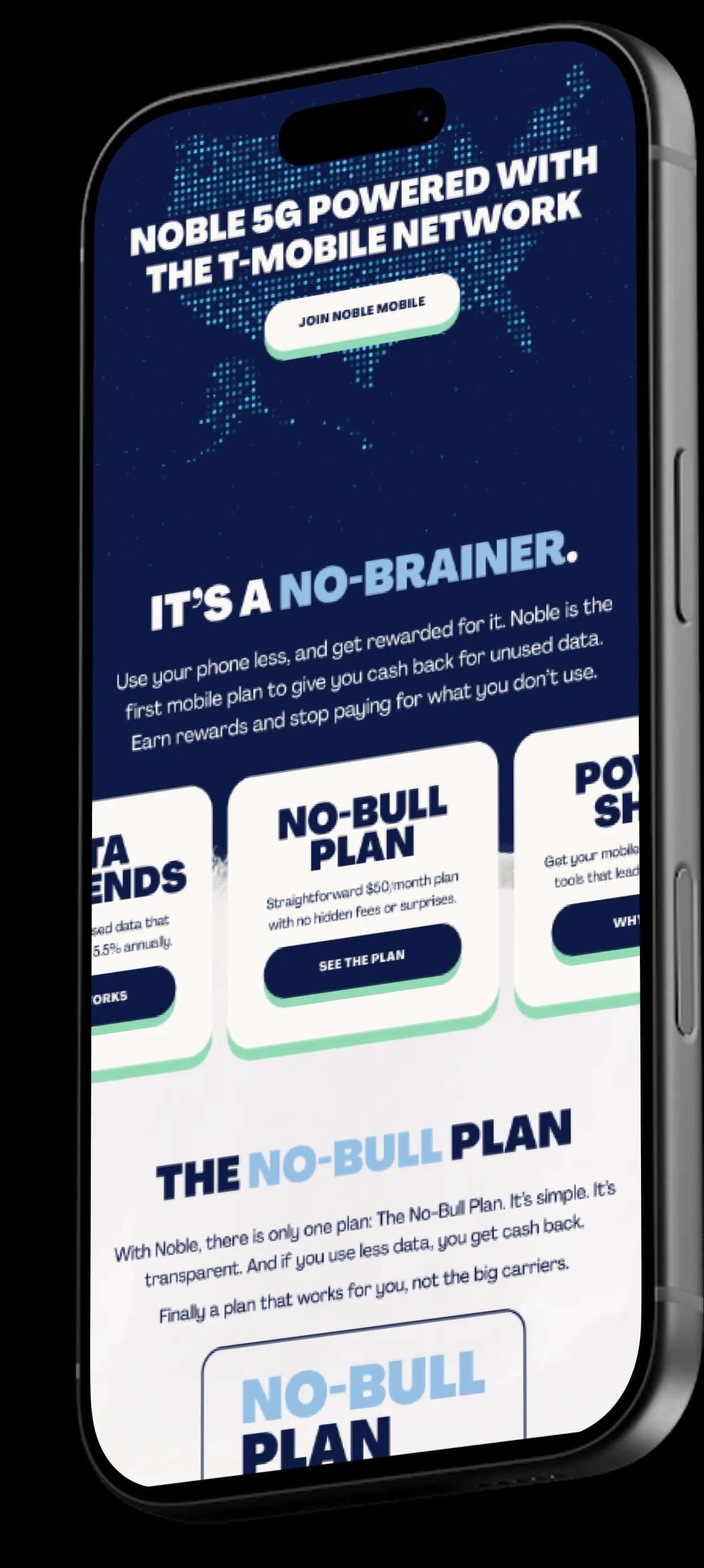 Noble app showing rewards dashboard